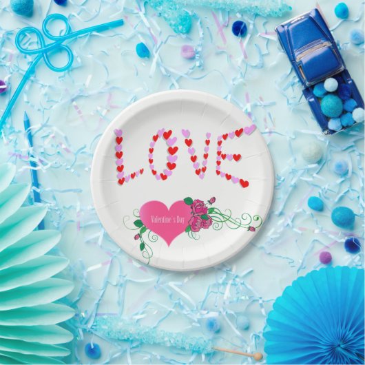 紙プレートバレンタインデー ペーパープレート (パーティー)