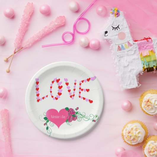紙プレートバレンタインデー ペーパープレート (パーティー)