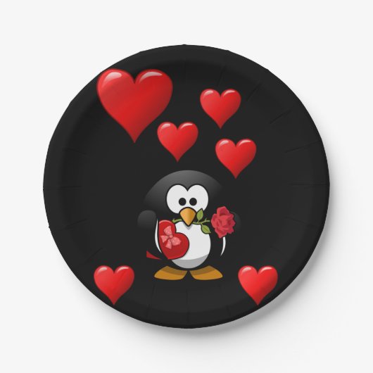 紙プレートバレンタインデー ペーパープレート (正面)