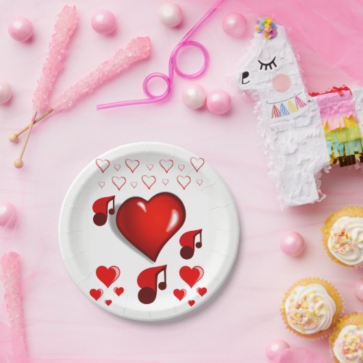 紙プレートバレンタインデー ペーパープレート (パーティー)