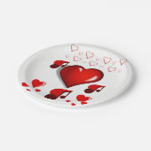 紙プレートバレンタインデー ペーパープレート (アングル)