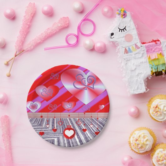 紙プレートバレンタインデー ペーパープレート (パーティー)