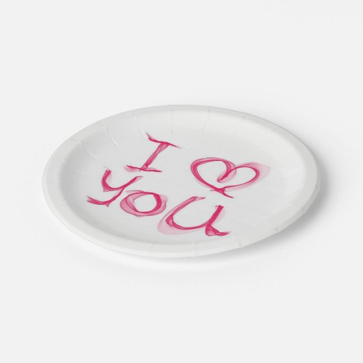 紙プレートバレンタインデー ペーパープレート (アングル)