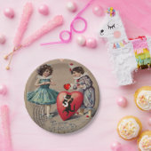 紙プレートバレンタインデー、ヴィンテージ ペーパープレート (パーティー)