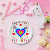 紙プレートバレンタイン ペーパープレート (パーティー)