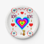 紙プレートバレンタイン ペーパープレート (正面)