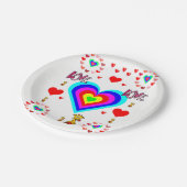 紙プレートバレンタイン ペーパープレート (アングル)