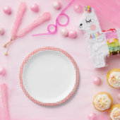 紙プレートピクニックレッドジンガムバースデーパーティー ペーパープレート (パーティー)