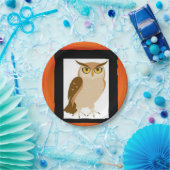 紙プレートフクロウ ペーパープレート (パーティー)