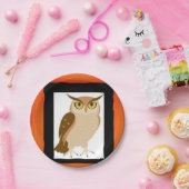 紙プレートフクロウ ペーパープレート (パーティー)