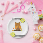 紙プレートフクロウ ペーパープレート (パーティー)