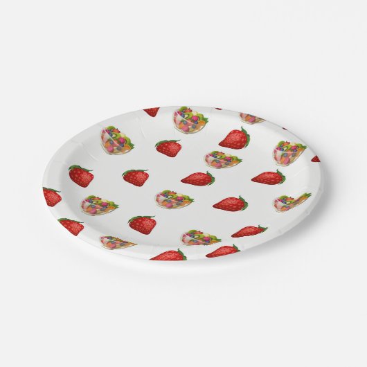 紙プレートフルーツ ペーパープレート (アングル)