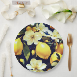 紙プレートフローラ結婚レモン/シャワー ペーパープレート