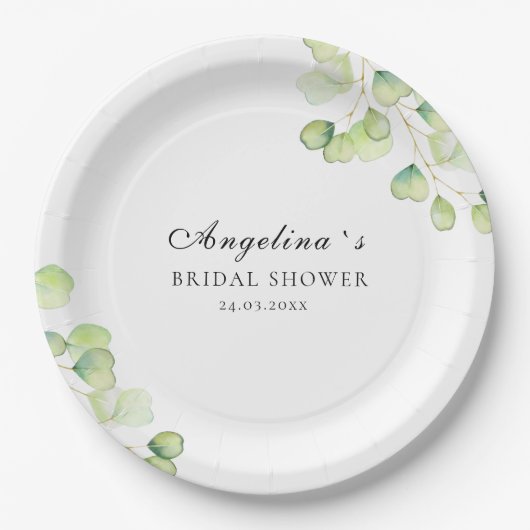 紙プレートブライダルシャワー。 ペーパープレート (正面)