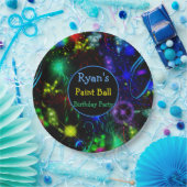 紙プレートブライトネオ絵を描ン(ばちゃばちゃ)跳ねる絵を描ボール ペーパープレート (パーティー)