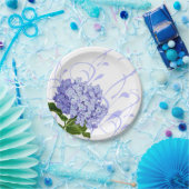 紙プレートブルーアジサイ ペーパープレート (パーティー)