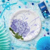 紙プレートブルーアジサイ ペーパープレート (パーティー)