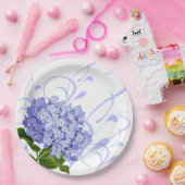 紙プレートブルーアジサイ ペーパープレート (パーティー)
