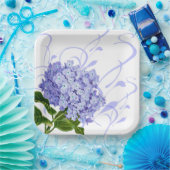 紙プレートブルーアジサイ ペーパープレート (パーティー)