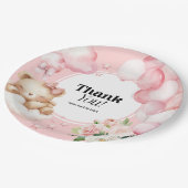 紙プレートベビーシャワーピンク ペーパープレート (アングル)