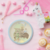 紙プレートベビーシャワー「Blue Build-a-Library」 ペーパープレート (パーティー)