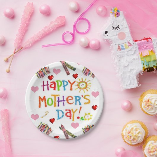 紙プレートマザーズデイ ペーパープレート (パーティー)