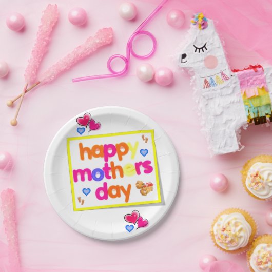 紙プレートマザーズデイ ペーパープレート (パーティー)
