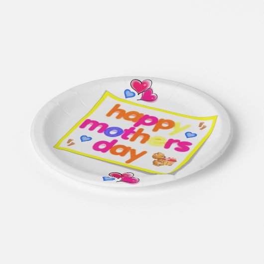 紙プレートマザーズデイ ペーパープレート (アングル)