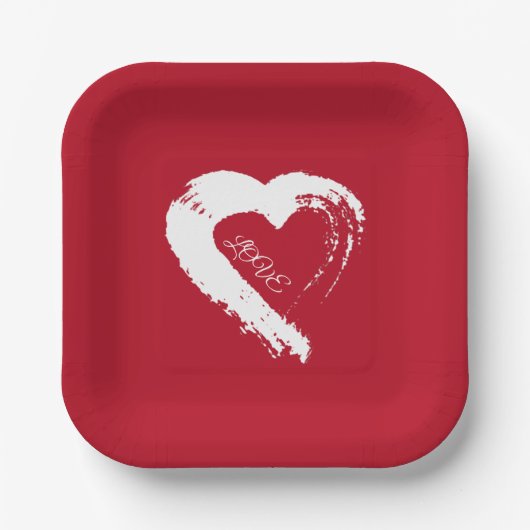 紙プレートムーンハート ペーパープレート (正面)