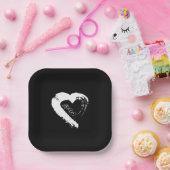 紙プレートムーンハート ペーパープレート (パーティー)