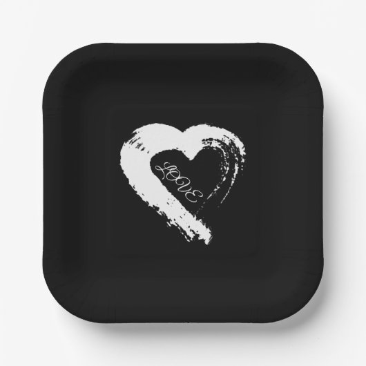 紙プレートムーンハート ペーパープレート (正面)