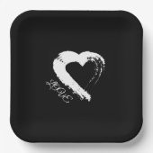 紙プレートムーンハート ペーパープレート (正面)