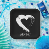 紙プレートムーンハート ペーパープレート (パーティー)