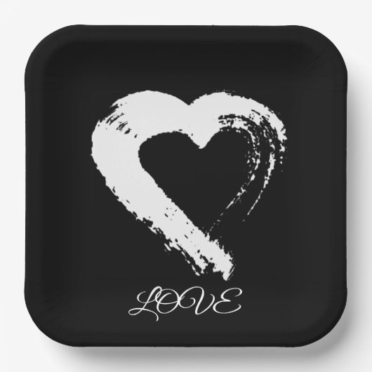 紙プレートムーンハート ペーパープレート (正面)