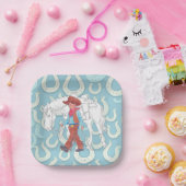 紙プレートヤングカウボーイアンドホース ペーパープレート (パーティー)