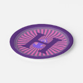 紙プレートヨガゼン – パーソナライズされた追加イニシャル ペーパープレート (アングル)