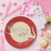 紙プレートラブスワンズ ペーパープレート (パーティー)