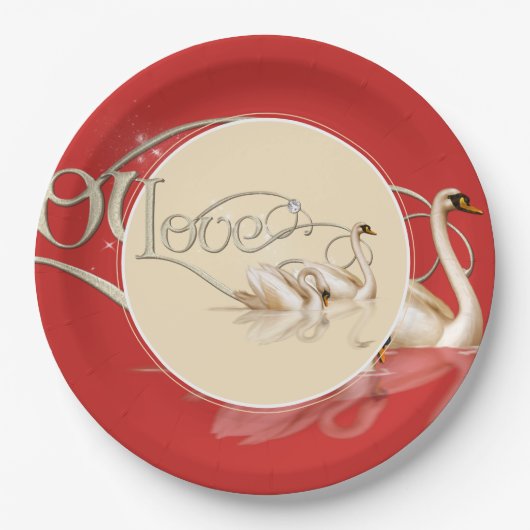 紙プレートラブスワンズ ペーパープレート (正面)