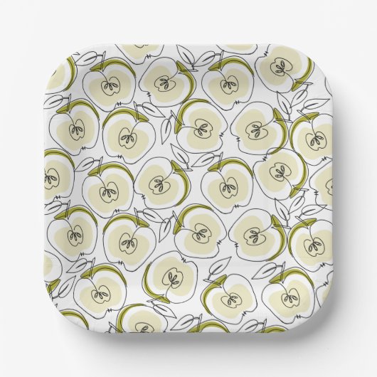 紙プレートリンゴ ペーパープレート (正面)