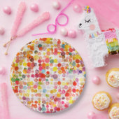 紙プレートレトロアー絵を描レインボー ペーパープレート (パーティー)