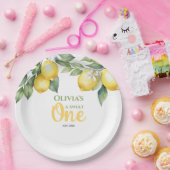 紙プレートレモン柑橘類1歳の誕生日。 ペーパープレート (パーティー)