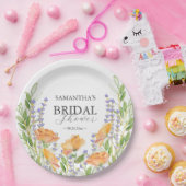 紙プレートワイルドフラワーブライダルシャワー ペーパープレート (パーティー)