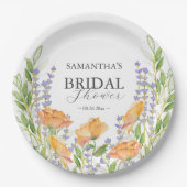 紙プレートワイルドフラワーブライダルシャワー ペーパープレート (正面)