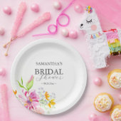 紙プレートワイルドフラワーブライダルシャワー ペーパープレート (パーティー)