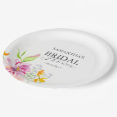 紙プレートワイルドフラワーブライダルシャワー ペーパープレート (アングル)