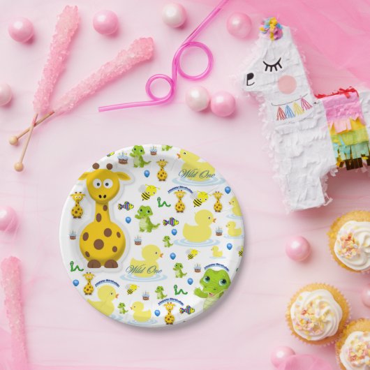 紙プレートワイルドワンファースト誕生日 ペーパープレート (パーティー)