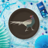 紙プレートヴィンテージレトロフェザントバードブラウン ペーパープレート (パーティー)