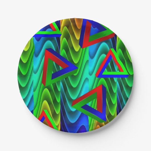 紙プレート三角形 ペーパープレート (正面)