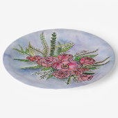 紙プレート上のバラの輝き ペーパープレート (アングル)