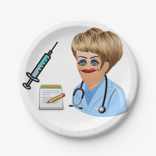 紙プレート医師 ペーパープレート (正面)